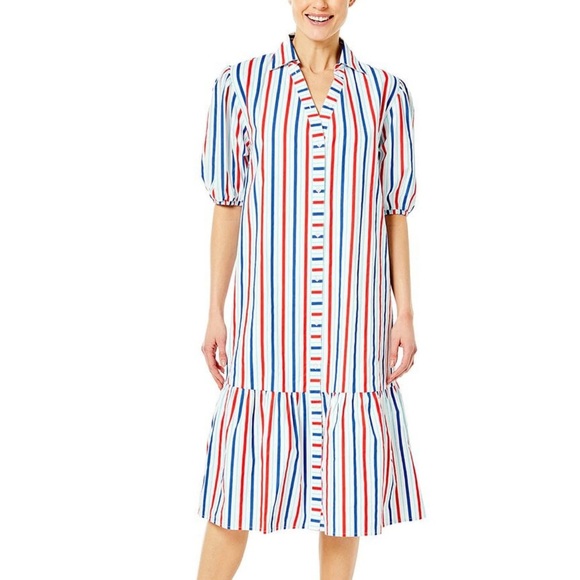 NWT Addison Bay Isle Dress in White Multi - Picture 1 of 10